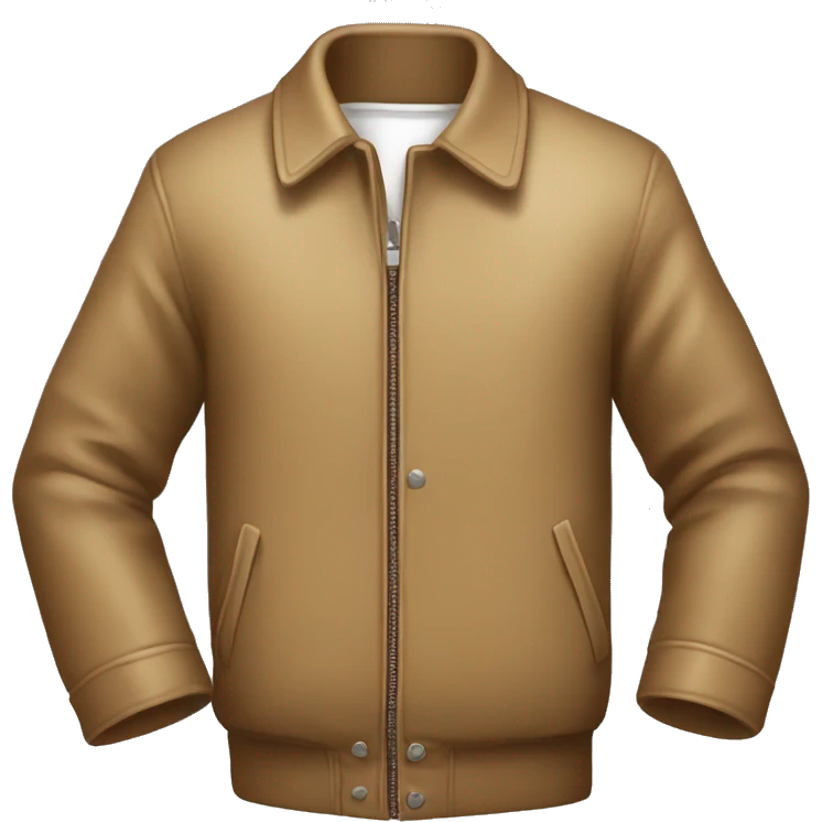 Light Brown jacket with white fure in the inside, in the coat collar and in the fists emoji