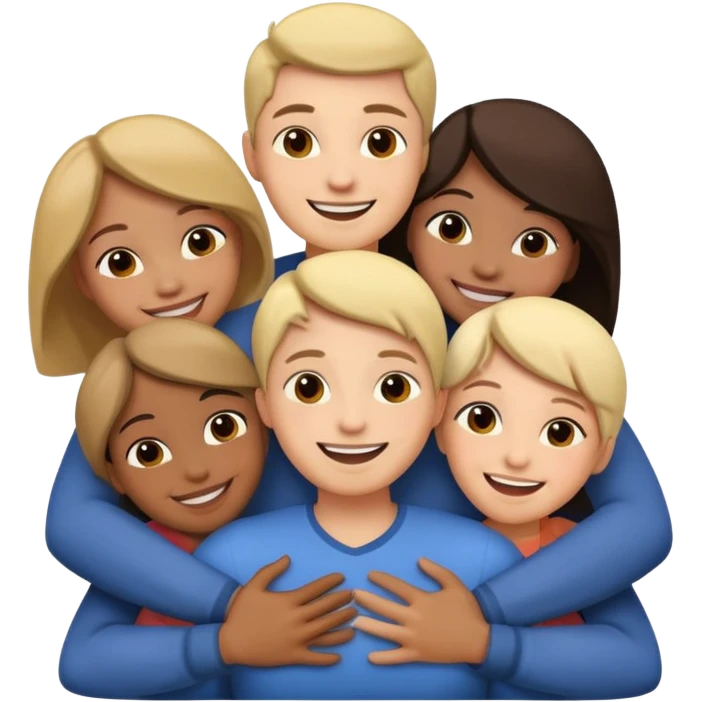Abrazo grupal emoji
