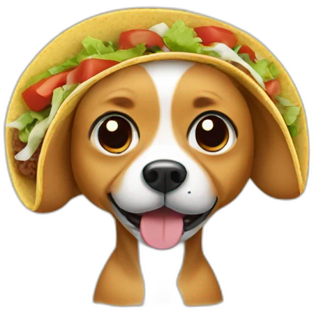 dog in a tacos emoji