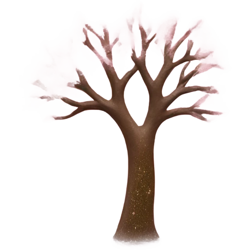 Winter tree with light pink glitter  emoji