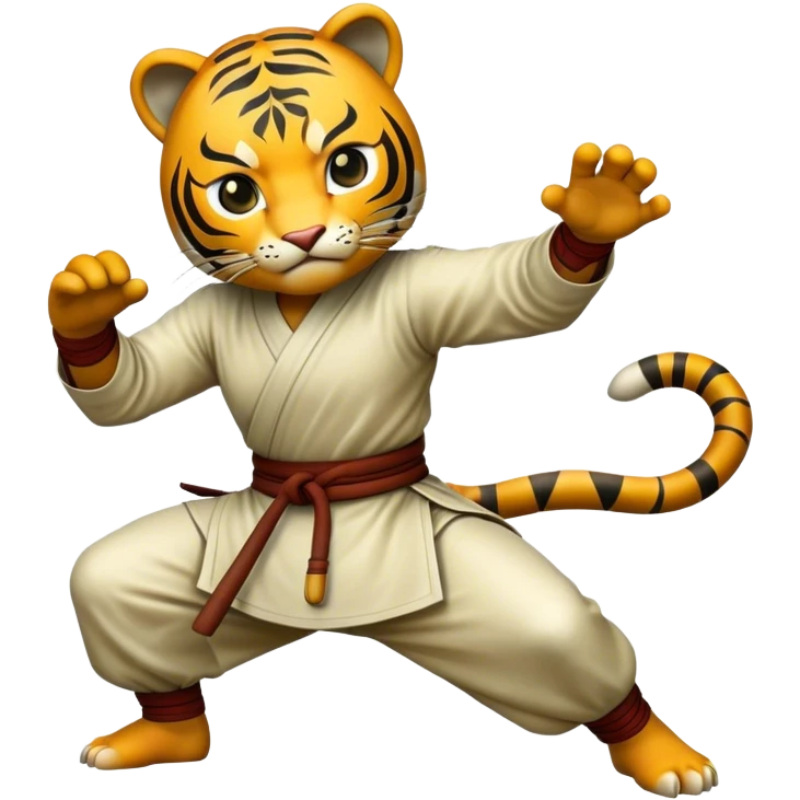 Cinematic Realistic Crouching Tiger, Hidden Dragon Pop Culture Emoji, showcasing a mystical portrayal of ancient martial arts rendered with dynamic textures and epic lighting. emoji