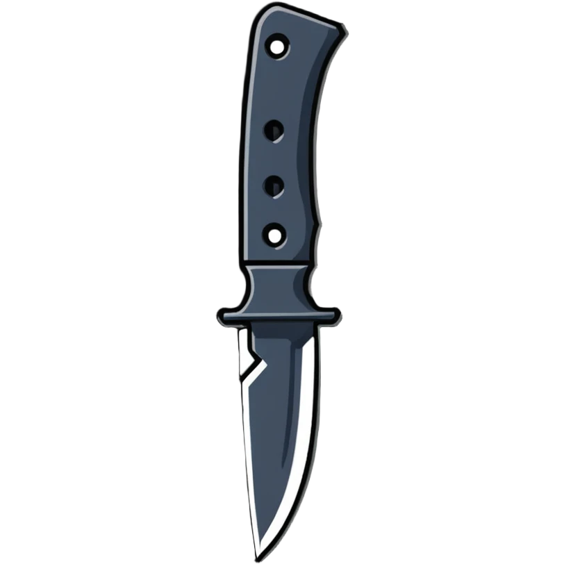 tactical knife with serrated edge emoji