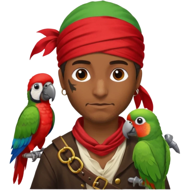 pirate and parrot emoji