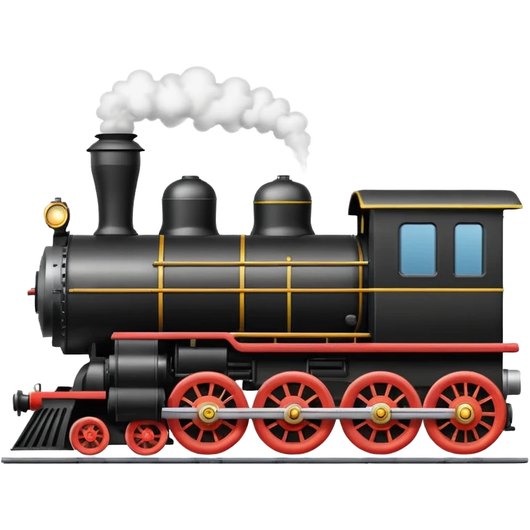 side view of a train, classic emoji style emoji