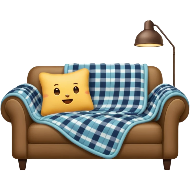 cozy couch blankets livingroom  emoji