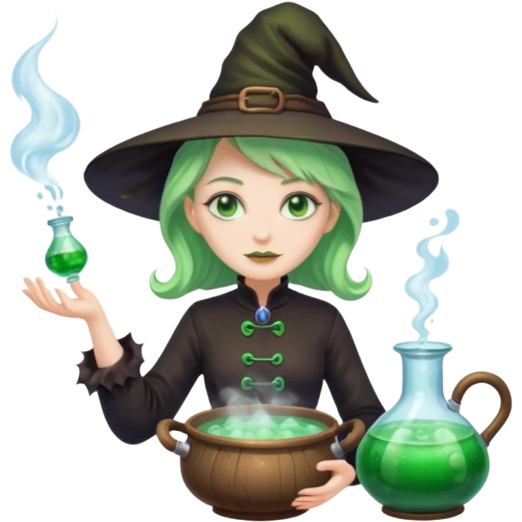 green witch cooking potion emoji