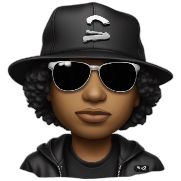 Eazy e with a compton hat emoji