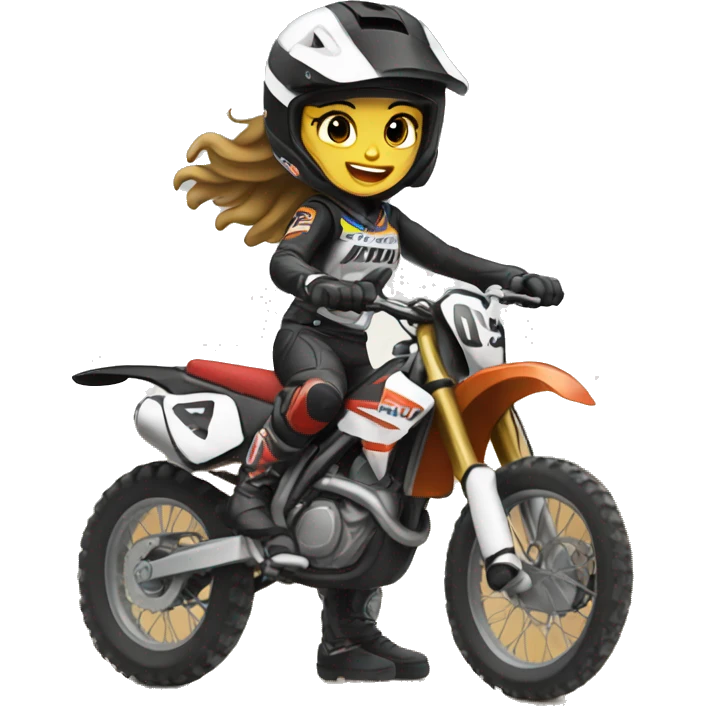 motocross women emoji
