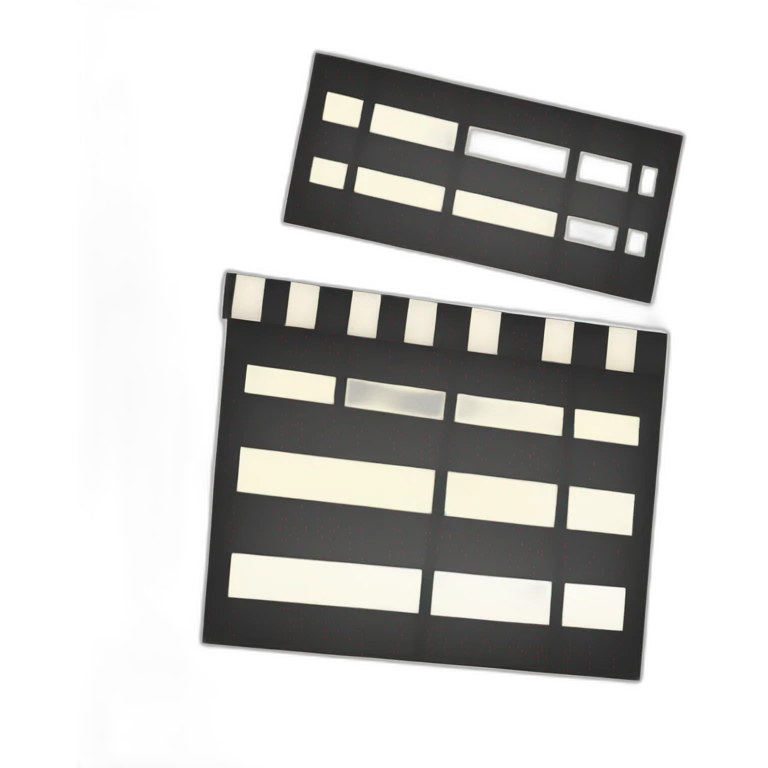 a filmstrip with the number 1 emoji