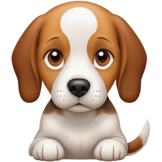 White adult beagle sitting emoji