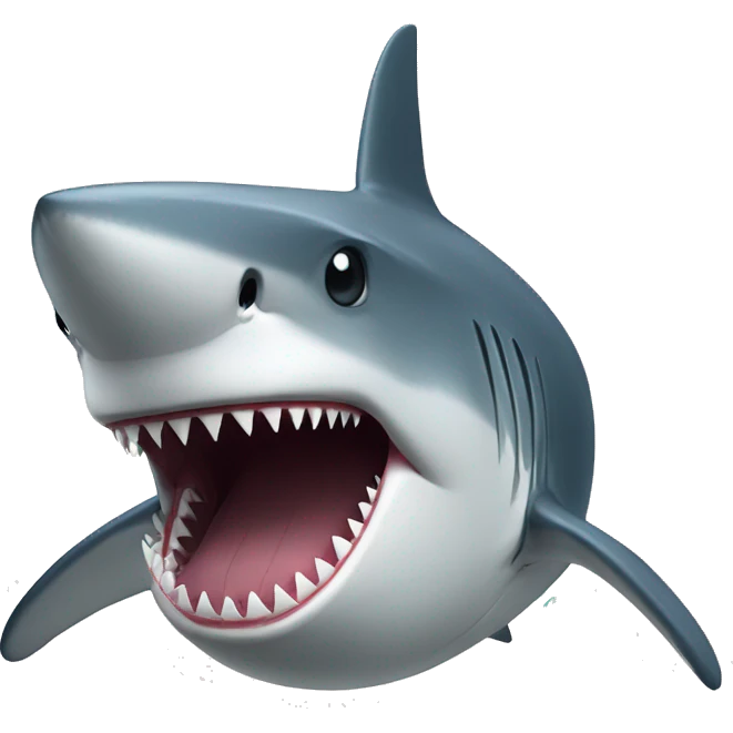 shark with a hand inside the shark emoji