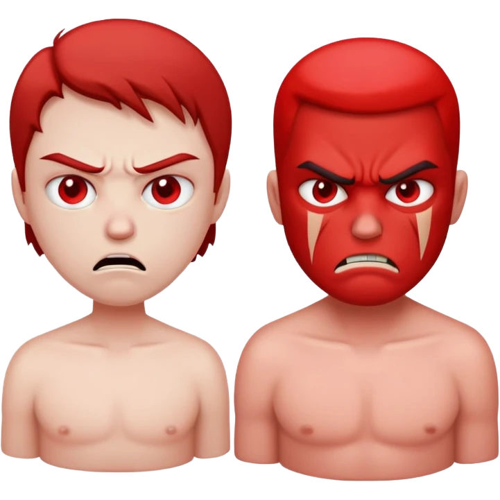 Sad person and angry person emoji