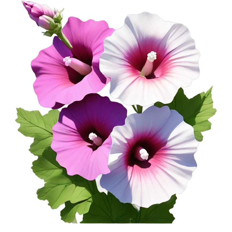 Hollyhocks flower  emoji