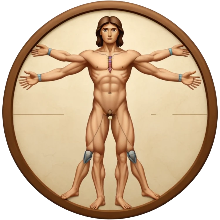 simple Vitruvian Man emoji