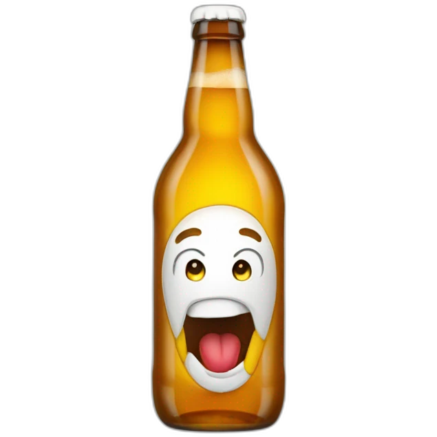 Bierflasche die lacht emoji