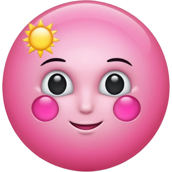 pink sun emoji