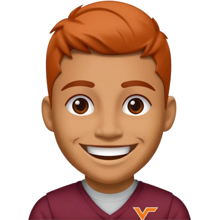 Virginia Tech hokie smiling emoji