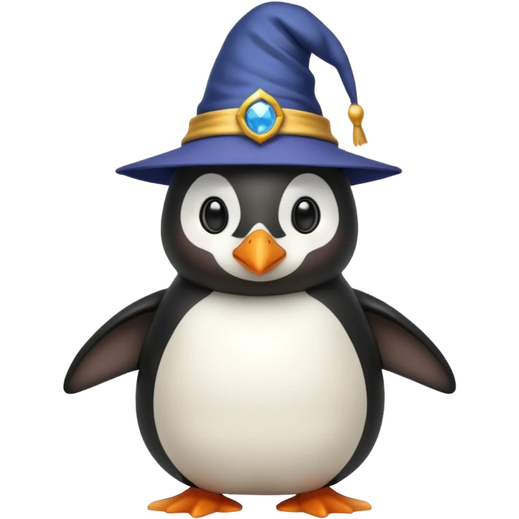 black Penguin Wizard emoji