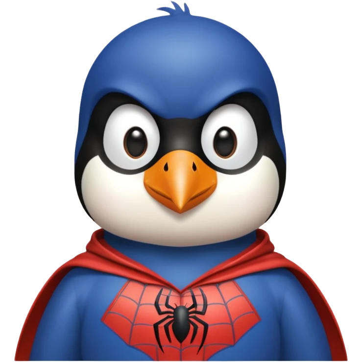 Penguin spiderman emoji