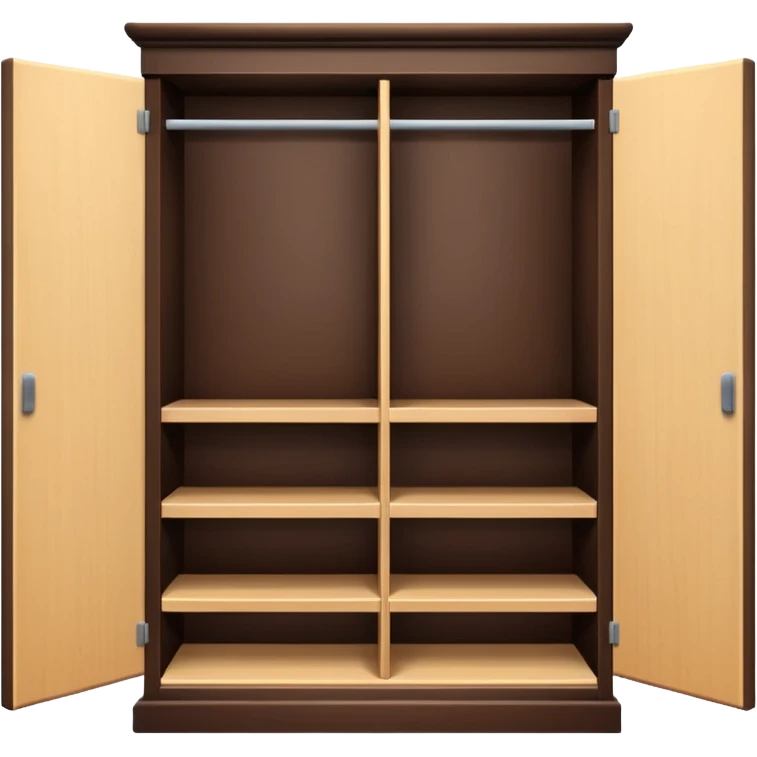 3D wardrobe shelf empty emoji