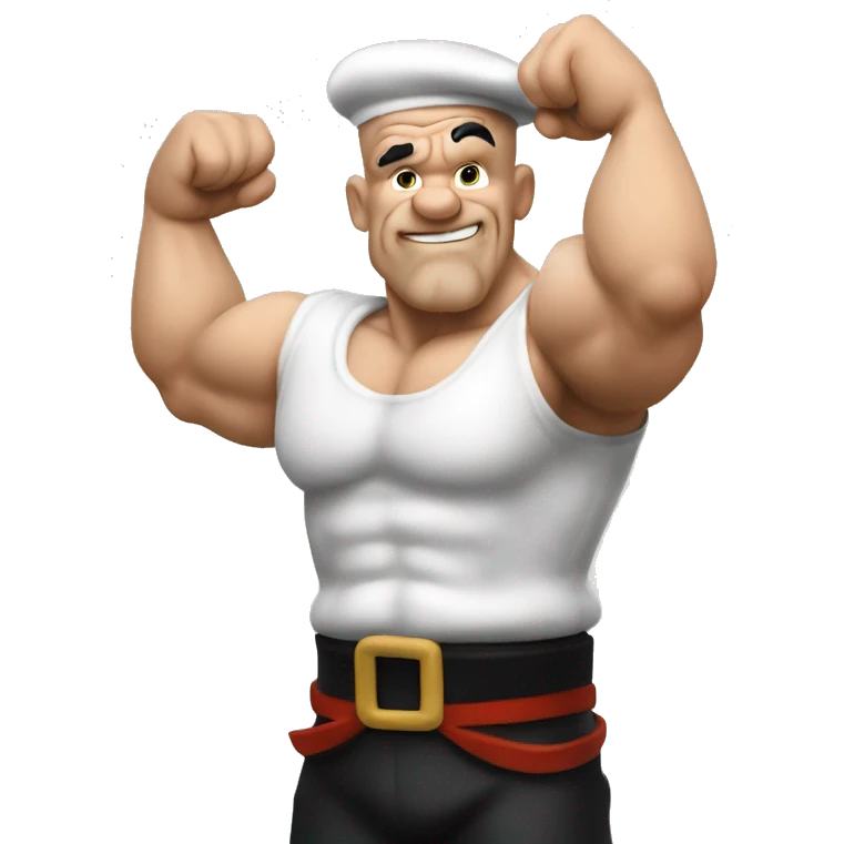 Popeye avec un gros bras emoji