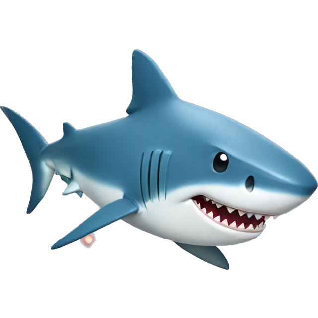 Shark wearing christmas lights emoji