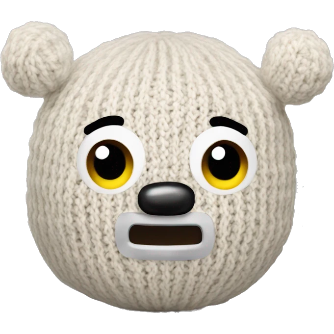 plush knitted toy emoji