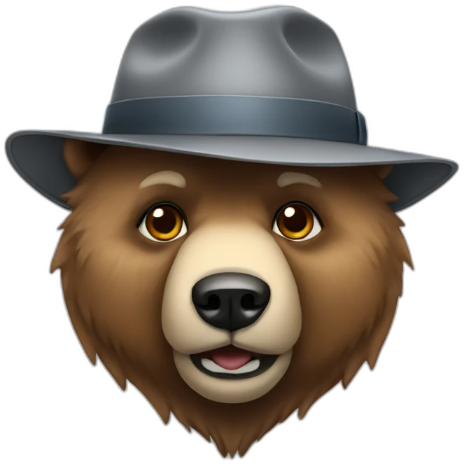 bear with a grey fedora emoji