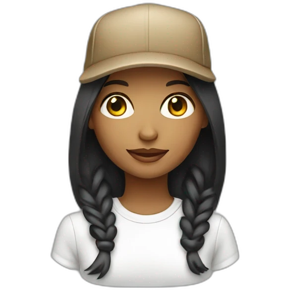 girl blogger with cap emoji