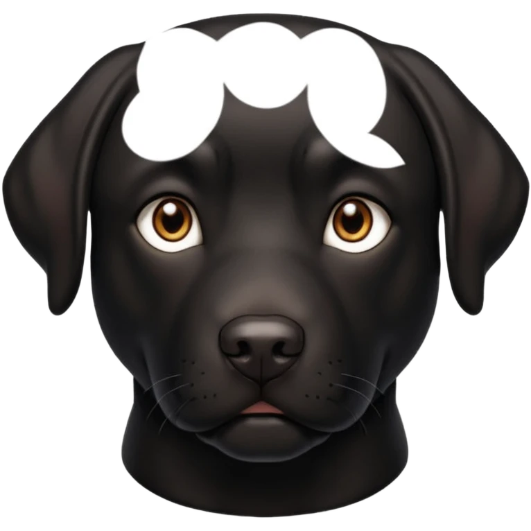 Black adult Labrador emoji
