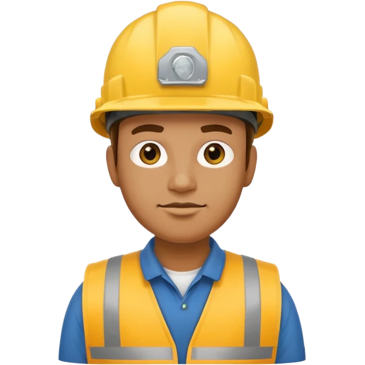 garbage man with yellowhelmet emoji