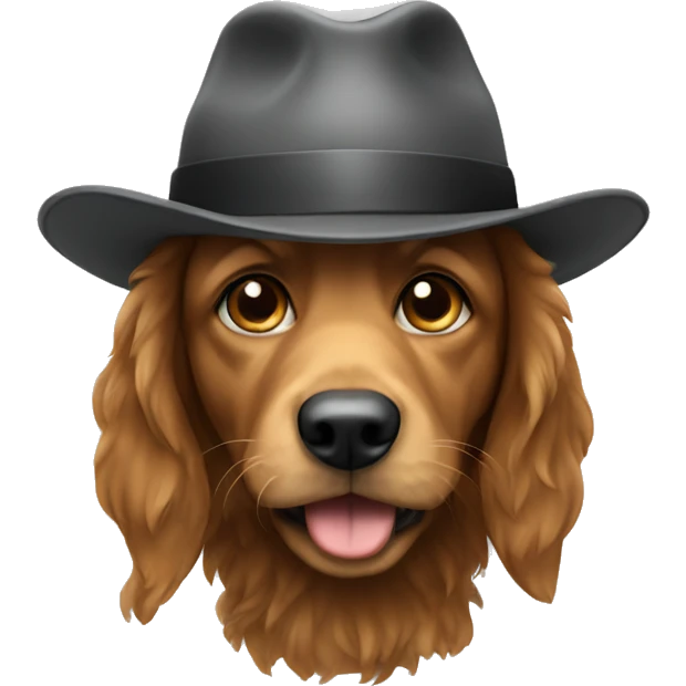Doodle wearing a hat emoji