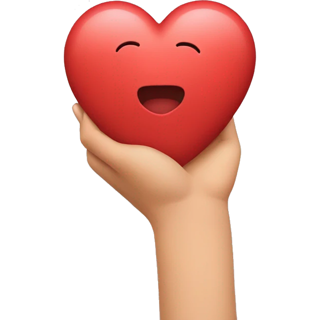 Heart in hand emoji