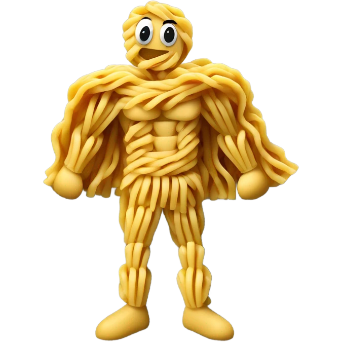 Super hero fusili pasta man  emoji
