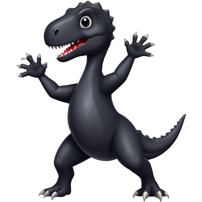dancing black dinosaur emoji