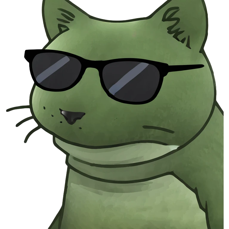 Cat with sunglasses emoji