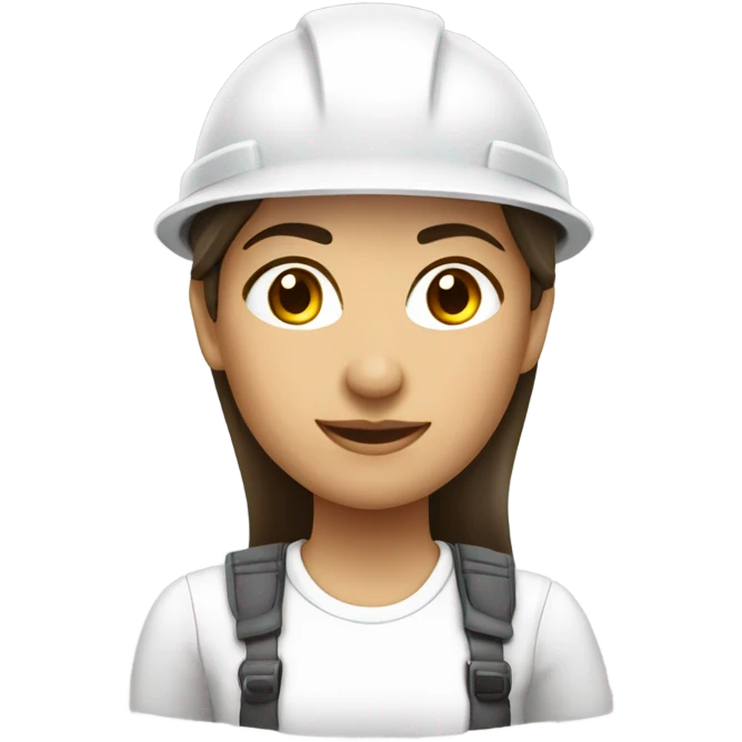 arquitectA MUJER con casco blanco  emoji