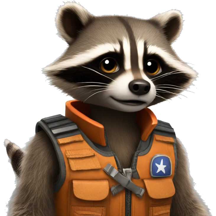 Rocket racoon emoji