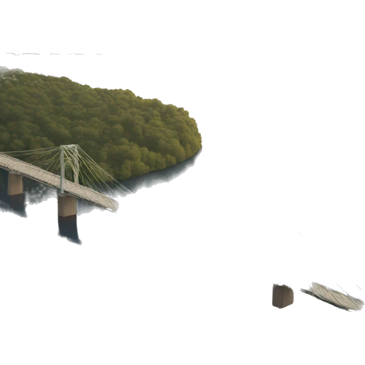 Mississippi river with bridge emoji