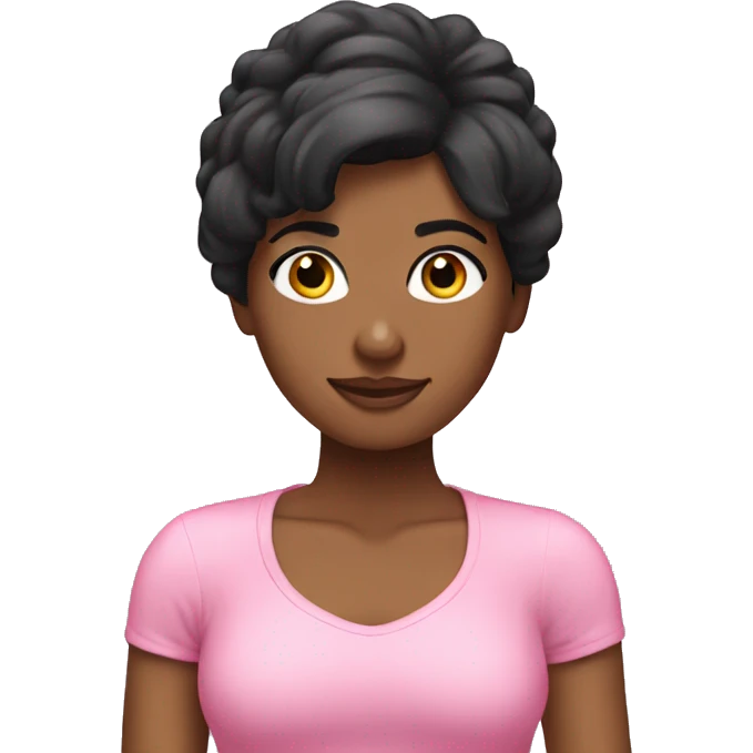 Black haired pink Pilates  emoji