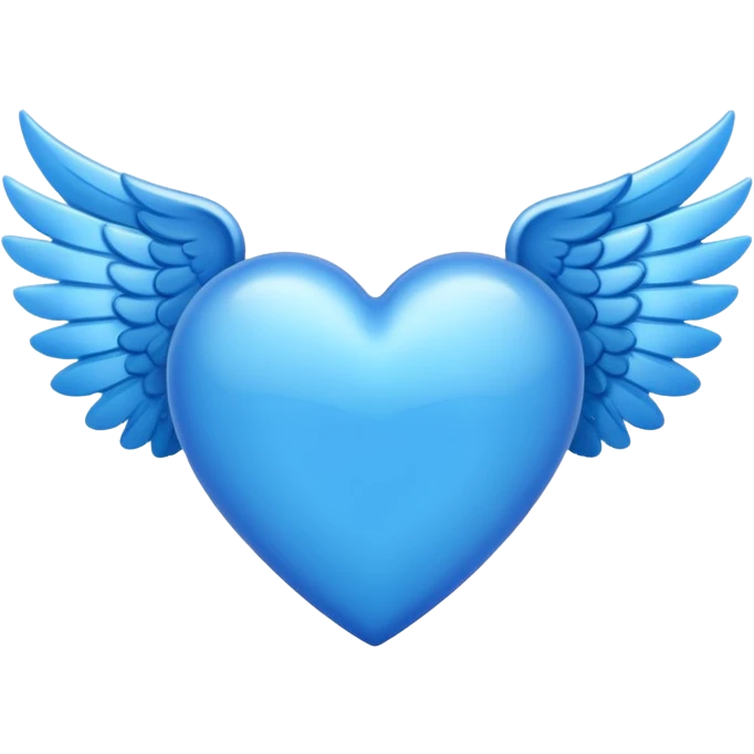 blue heart with wings emoji