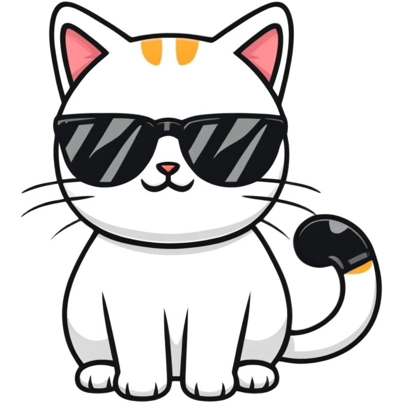 Cat with sunglasses emoji