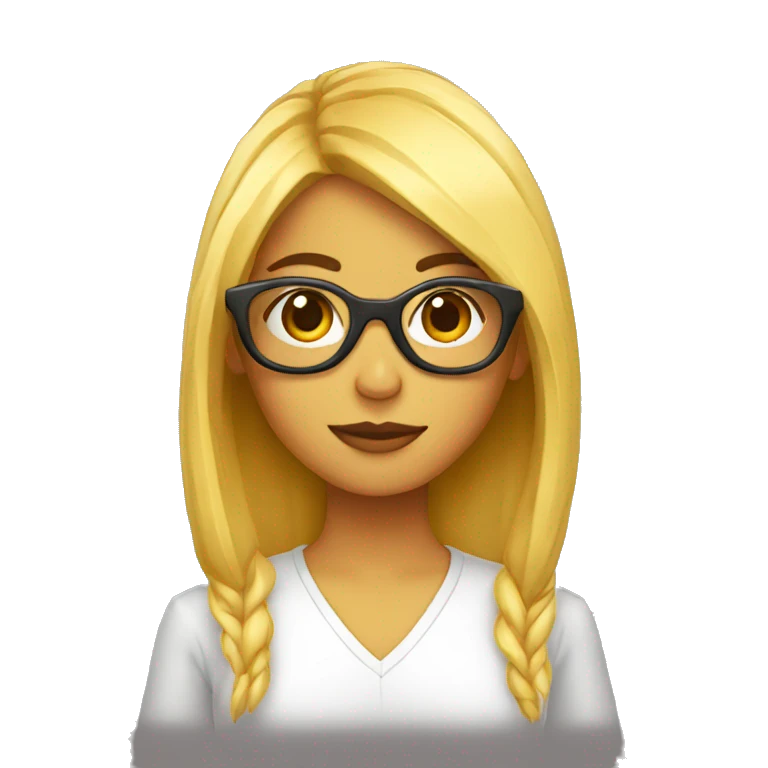 Chica de lentes emoji