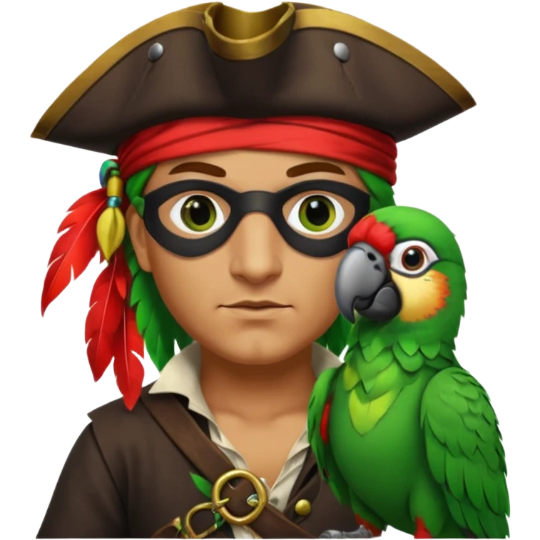 pirate and parrot emoji