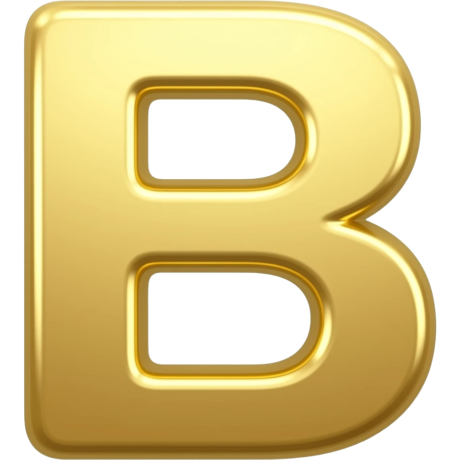 𝐵 golden emoji
