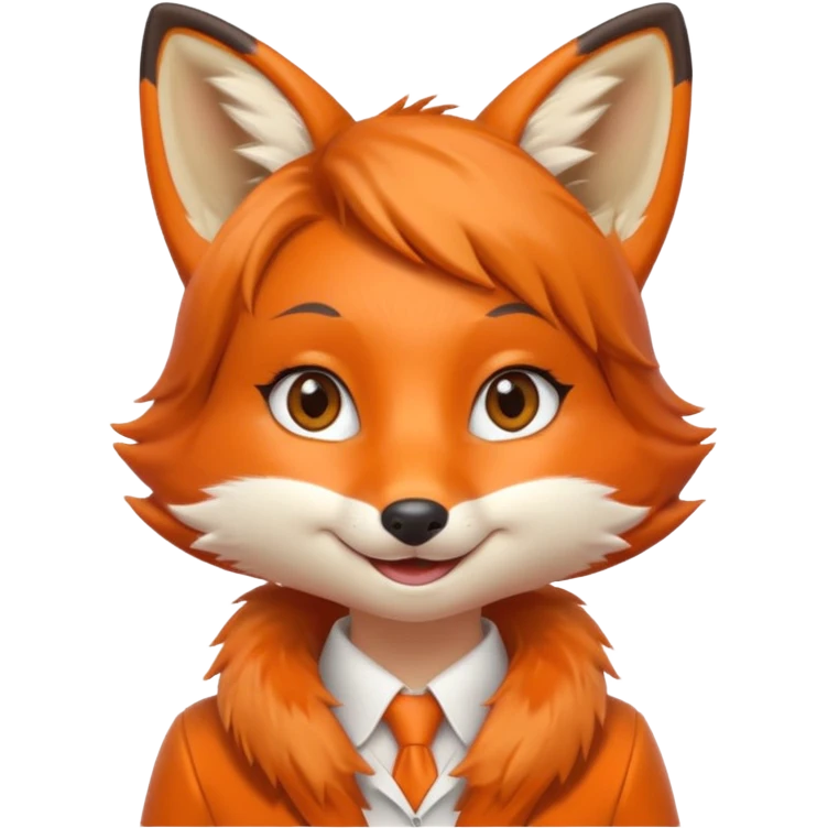 cute female fox personal assistant emoji