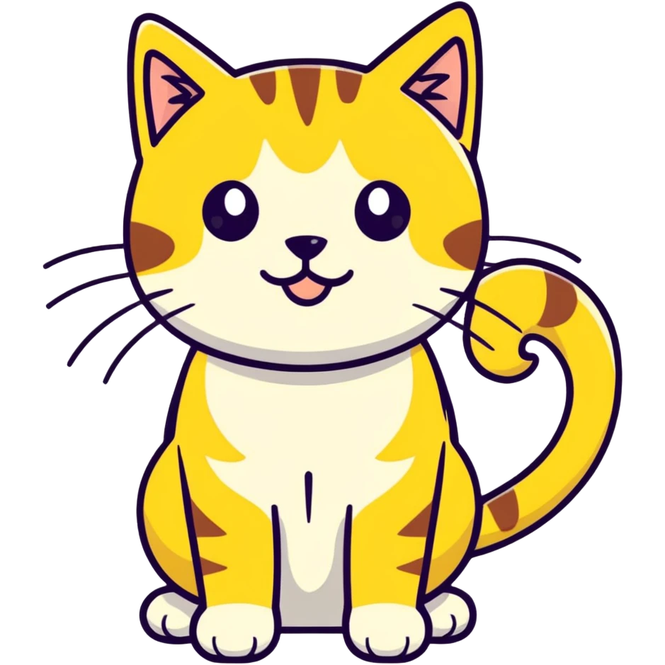 Shitzu with yellow cat emoji