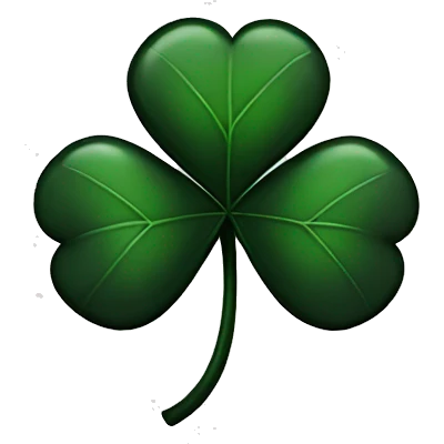 black 4 leaf clover emoji