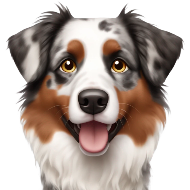 Red merle australian shepherd dog  emoji