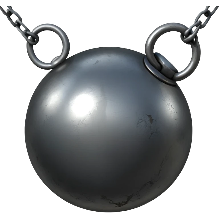 Steel ball and chain emoji